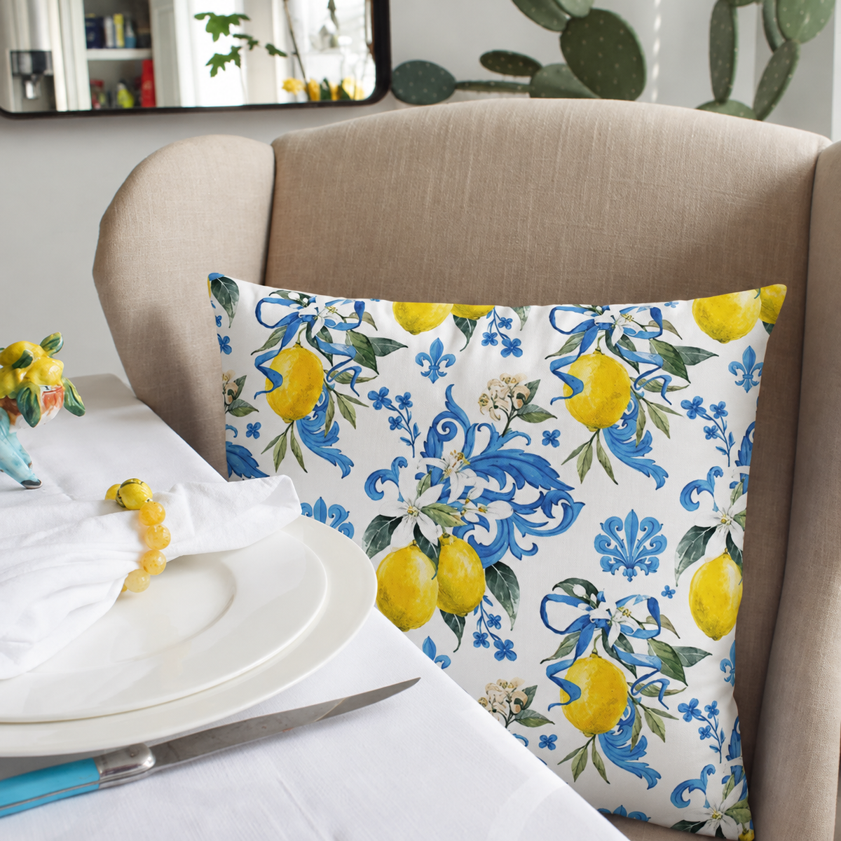 Sicilian Lemon Pillow Cover