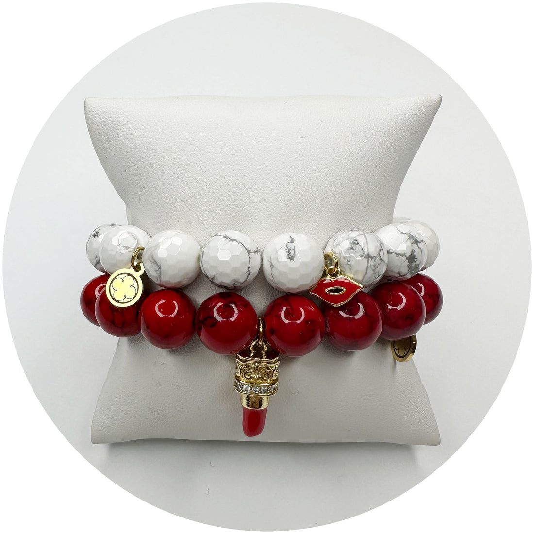 Red Howlite Sweet Kisses Armparty