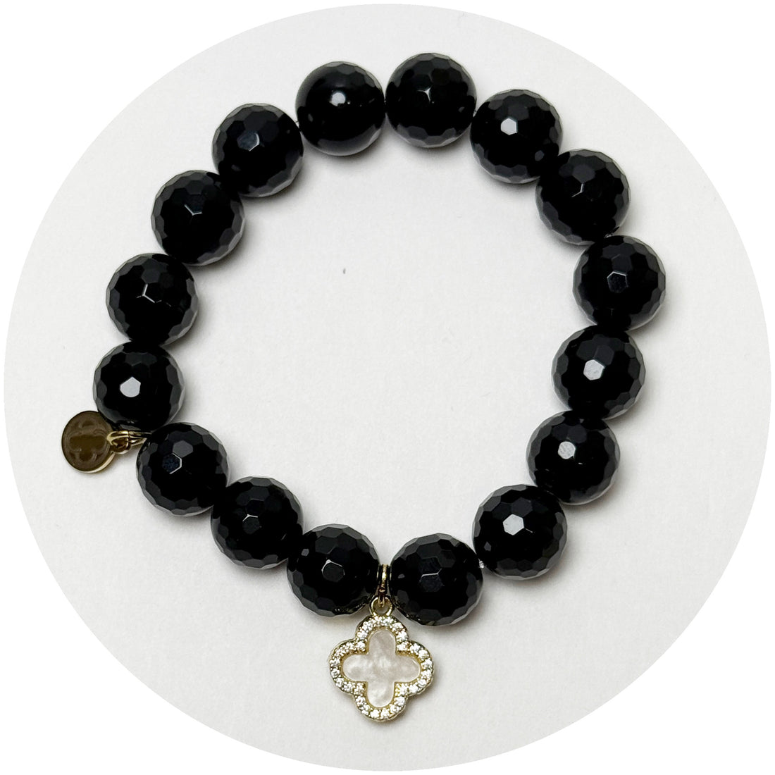 Black Onyx with Pavé Black Onyx Clover Pendant