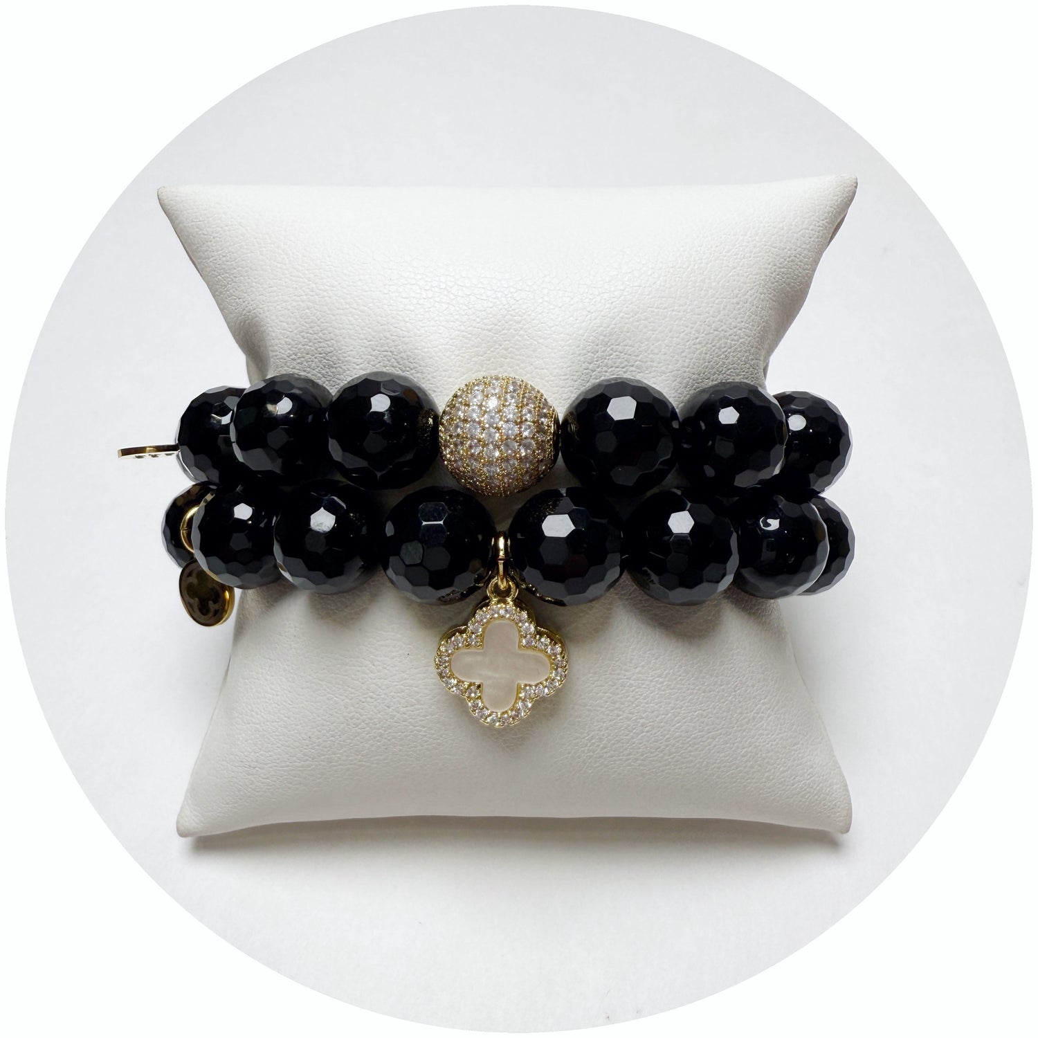 Black Onyx Gold Tone Color Stax
