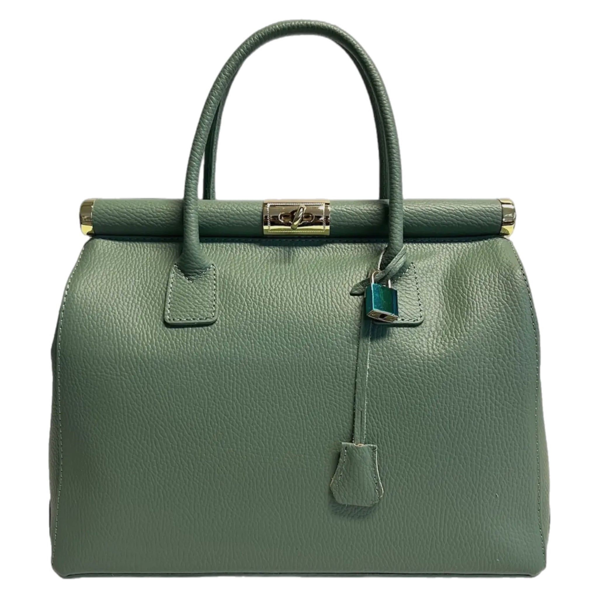 Caterina Sage Green Leather Handbag