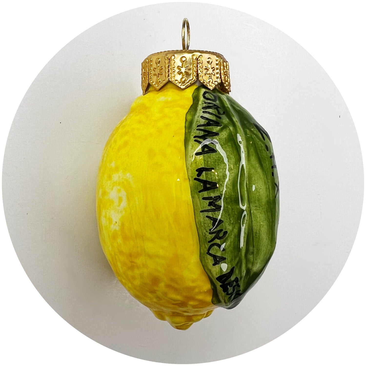 Limone Sicilian Handpainted Ceramic Ornament