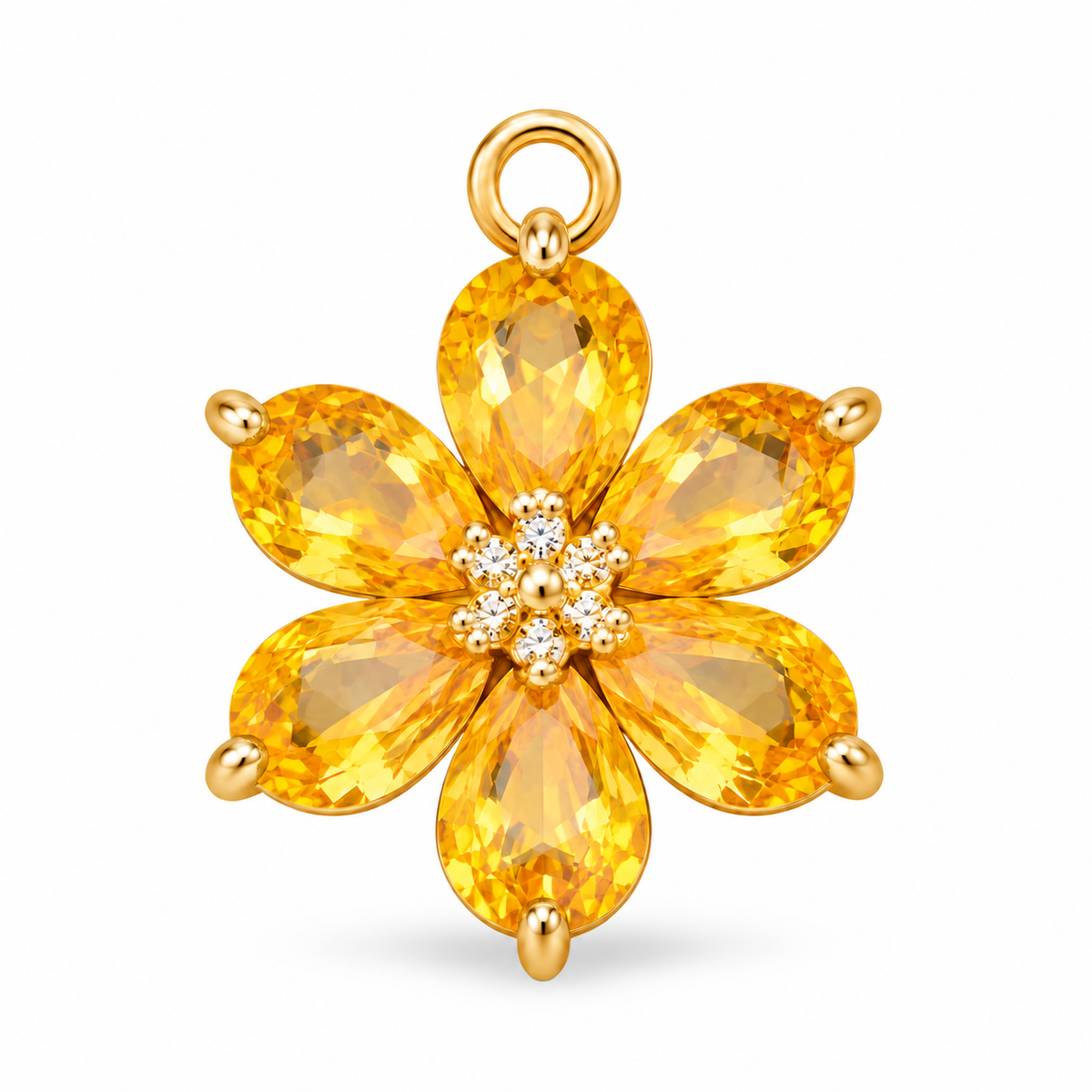 Amber Jade Daisy Pendant