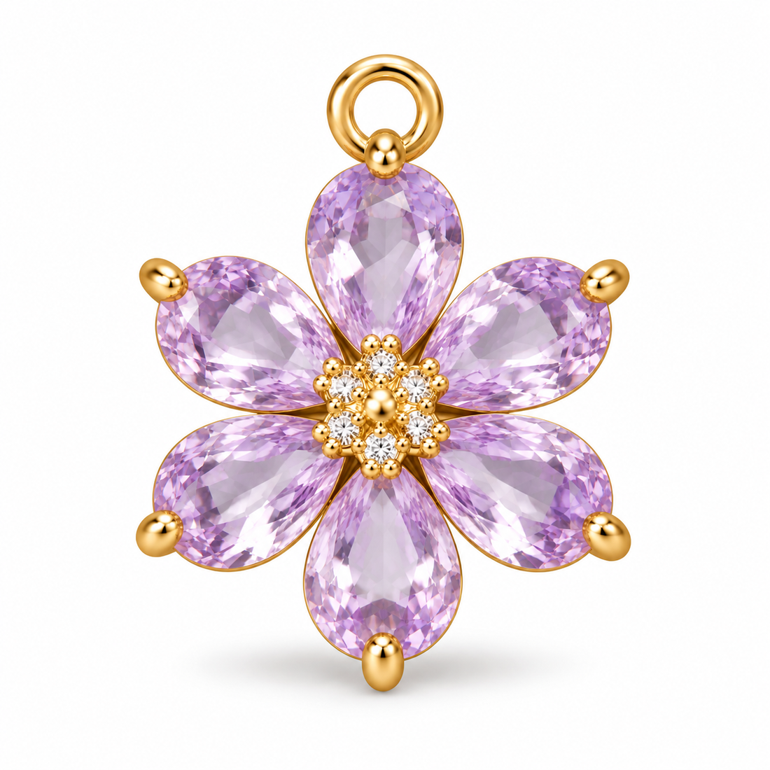 Lavender Daisy Pendant
