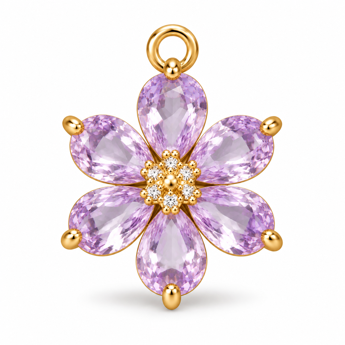 Lavender Daisy Pendant