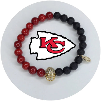 Mens Kansas City Chiefs with Gold Pavé Helmet