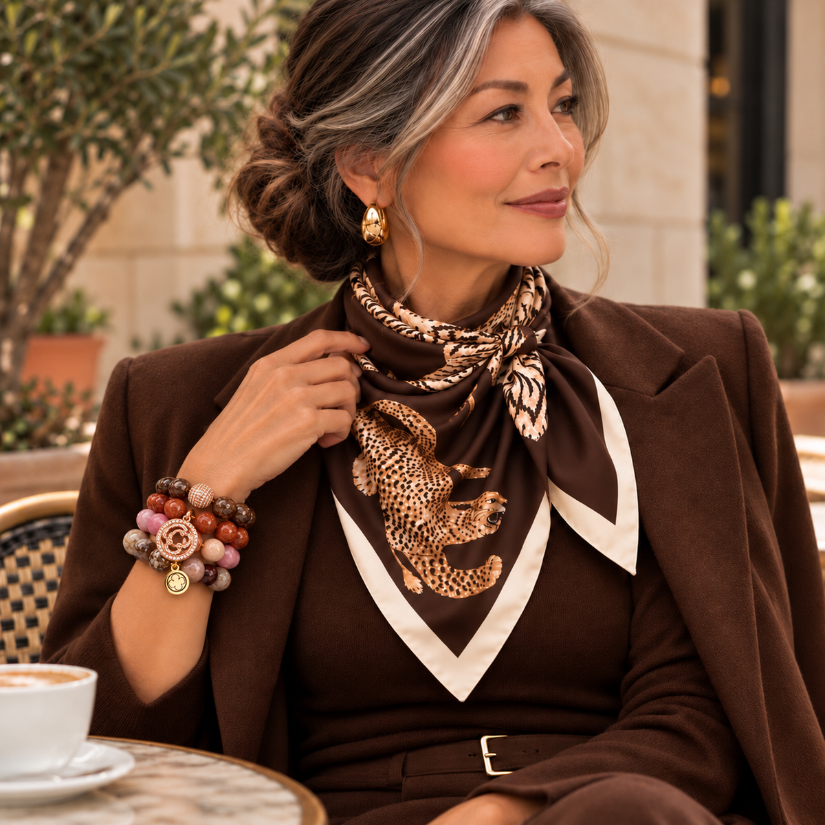 Wild Instinct Brown Petite Foulard