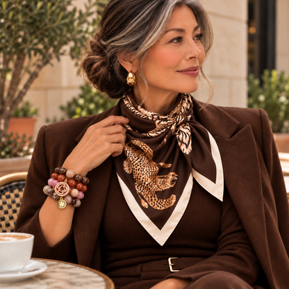 Wild Instinct Brown Petite Foulard