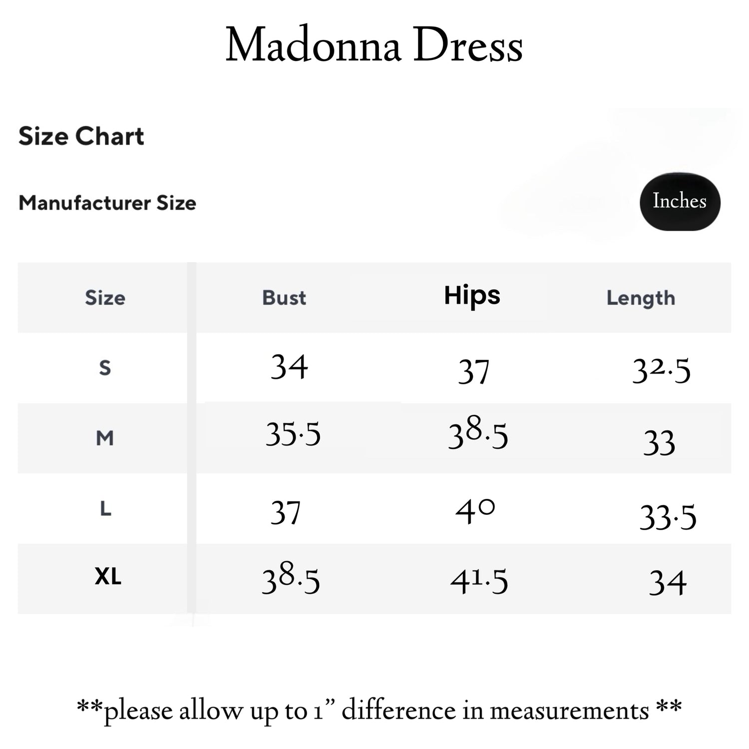 Madonna  Dress by Dolce Vita Chic