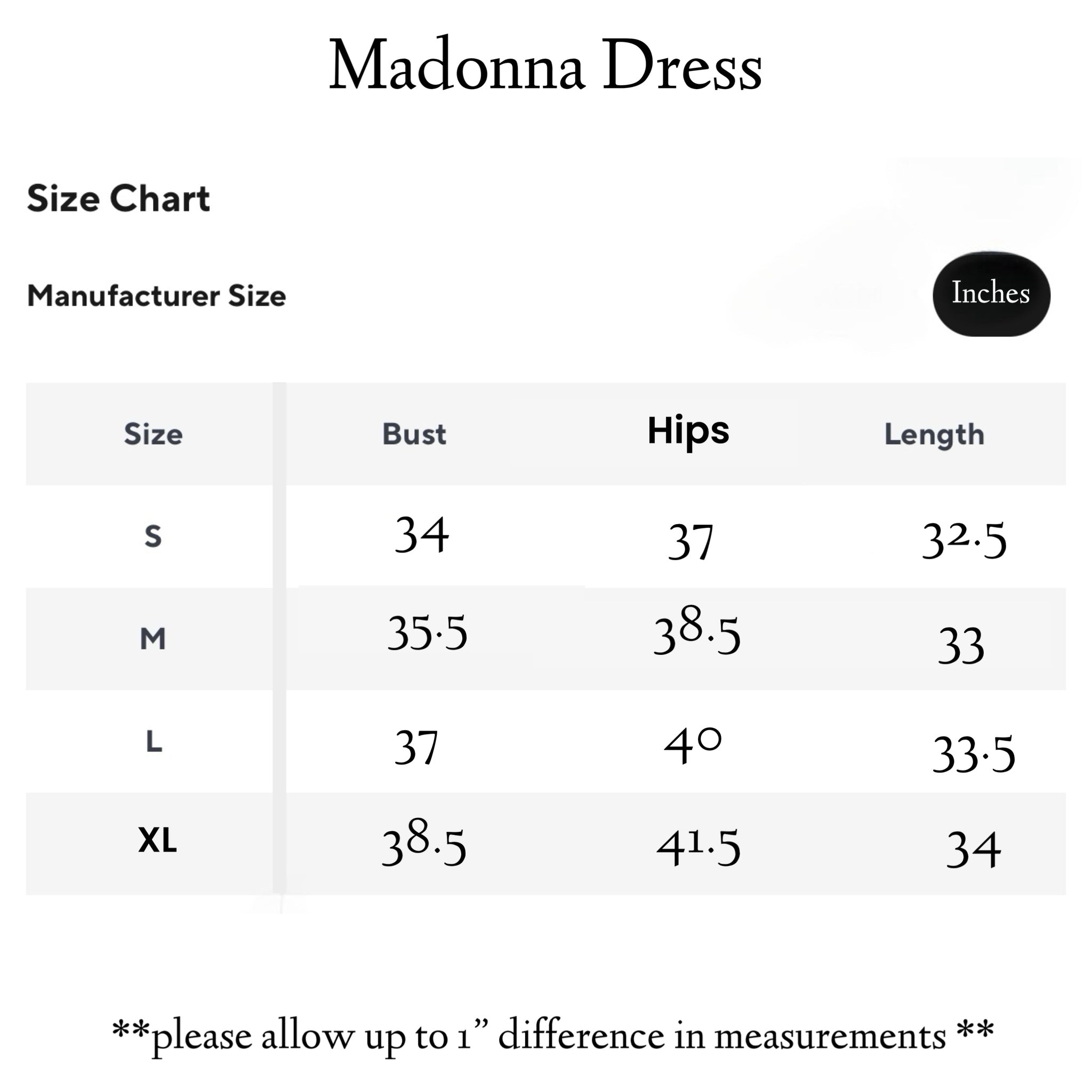 Madonna  Dress by Dolce Vita Chic