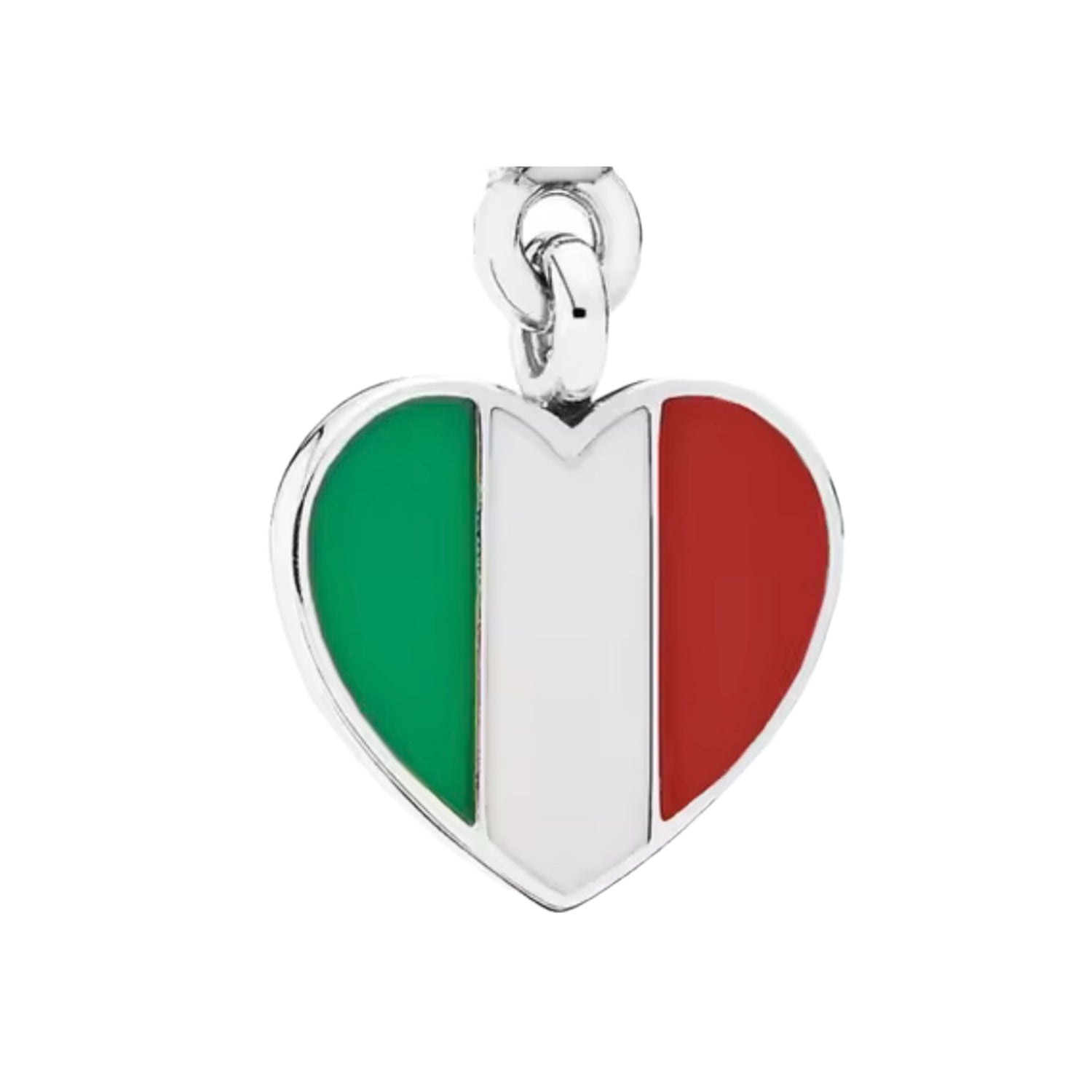 Italian Flag Heart Pendant