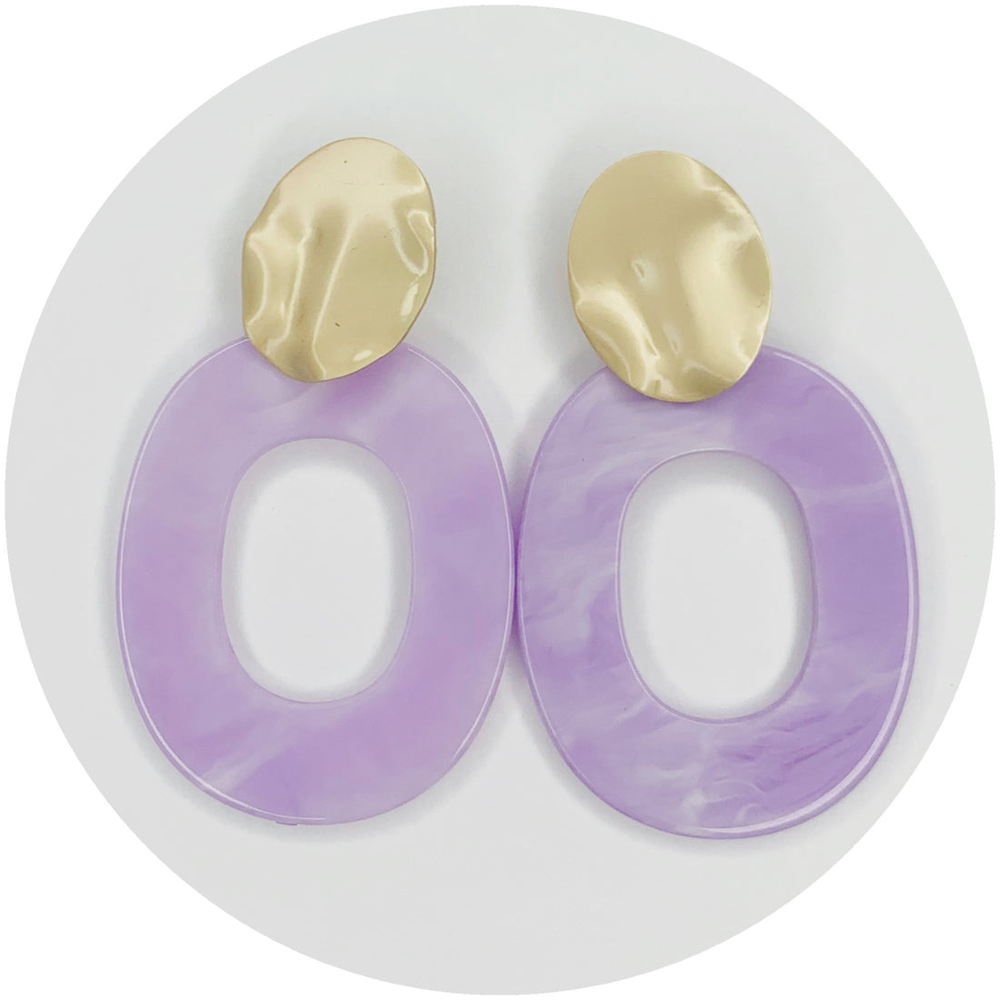 Lila Lavender Acrylic Earrings