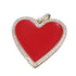 Red Enamel Pavé Heart Pendant - Oriana Lamarca LLC