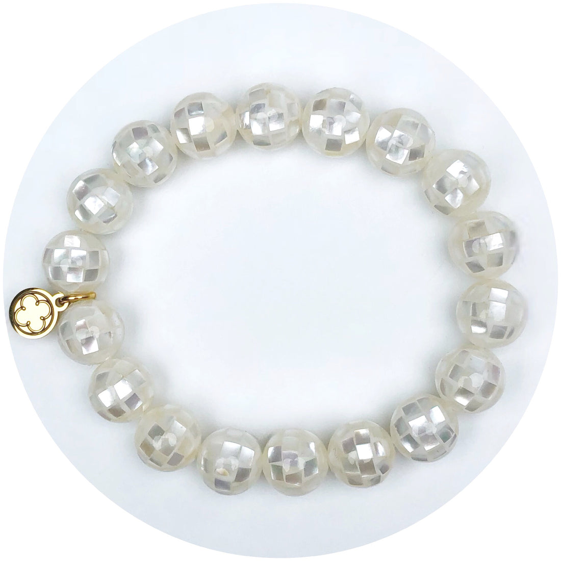 Mosaic Mother of Pearl Beaded Bracelet