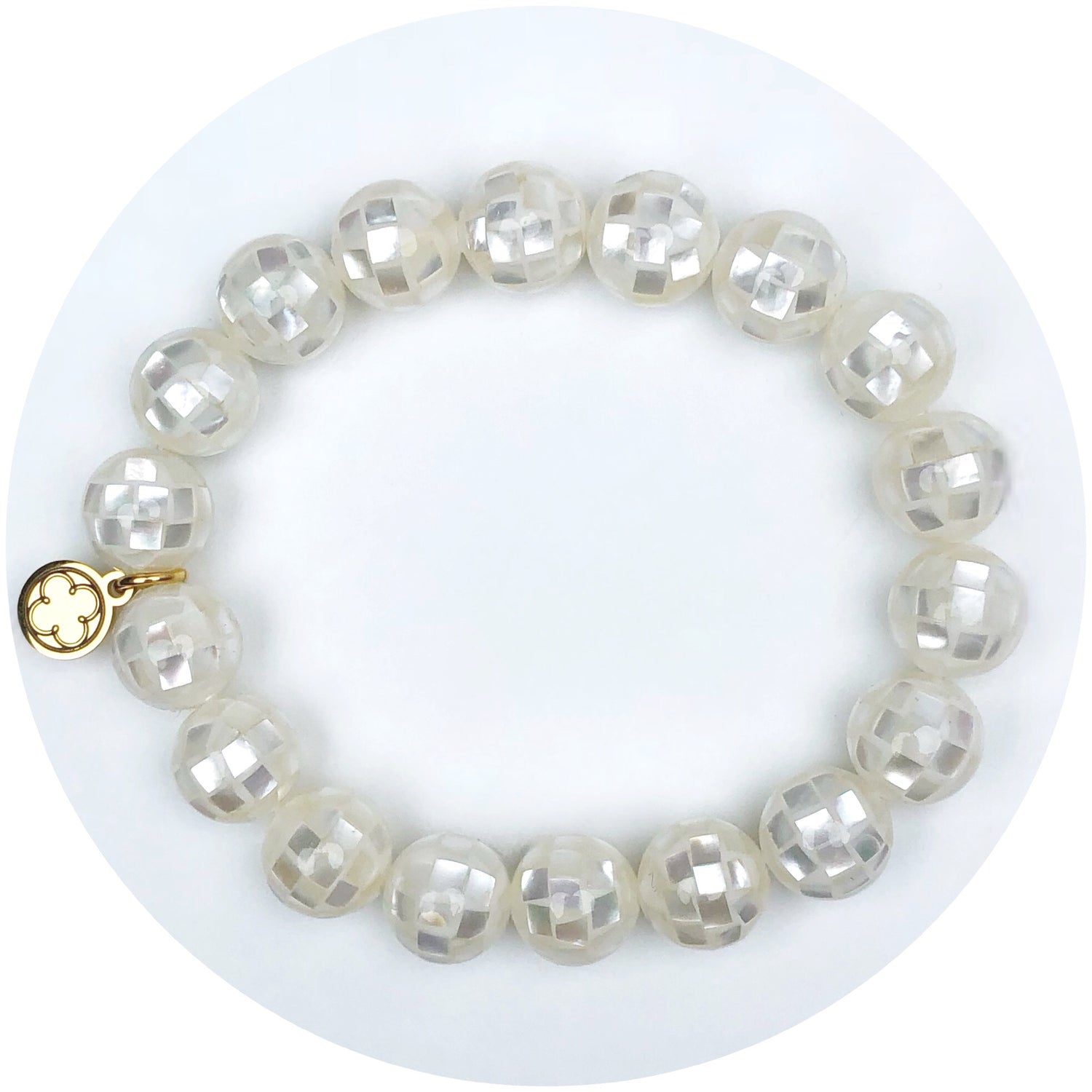 Mosaic Mother of Pearl Beaded Bracelet