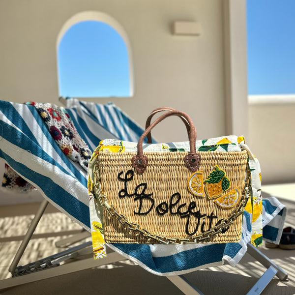 Lilliana La Dolce Vita Leather Handle Reed Bag – Oriana Lamarca