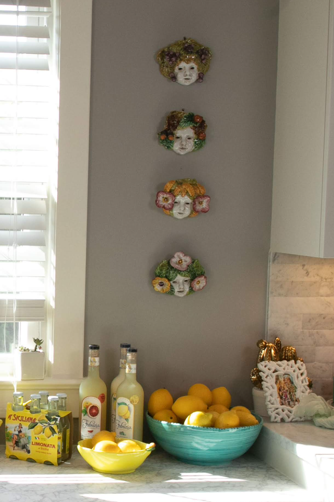 Quattro Stagioni — Handpainted Ceramic Masks from Vietri sul Mare, Italy - Oriana Lamarca LLC