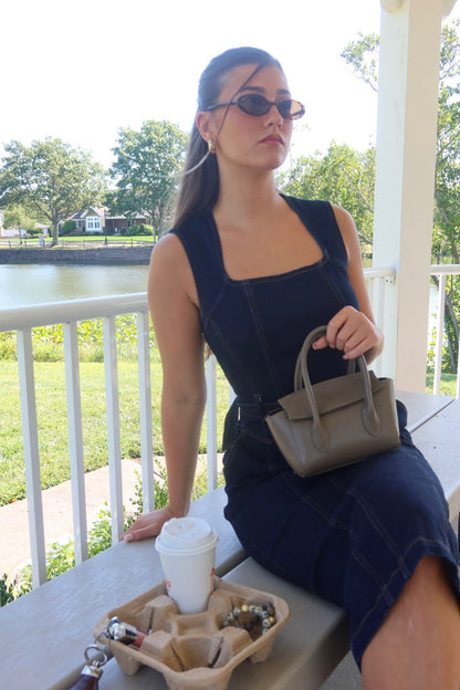 Martina Mocha Leather Handbag