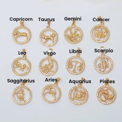 Lapis with Virgo Zodiac Pendant