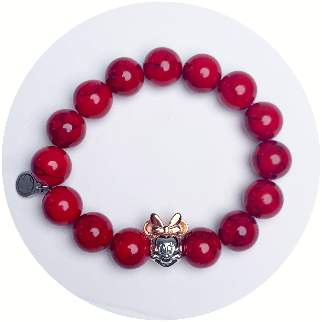 Red Howlite with Minnie Accent