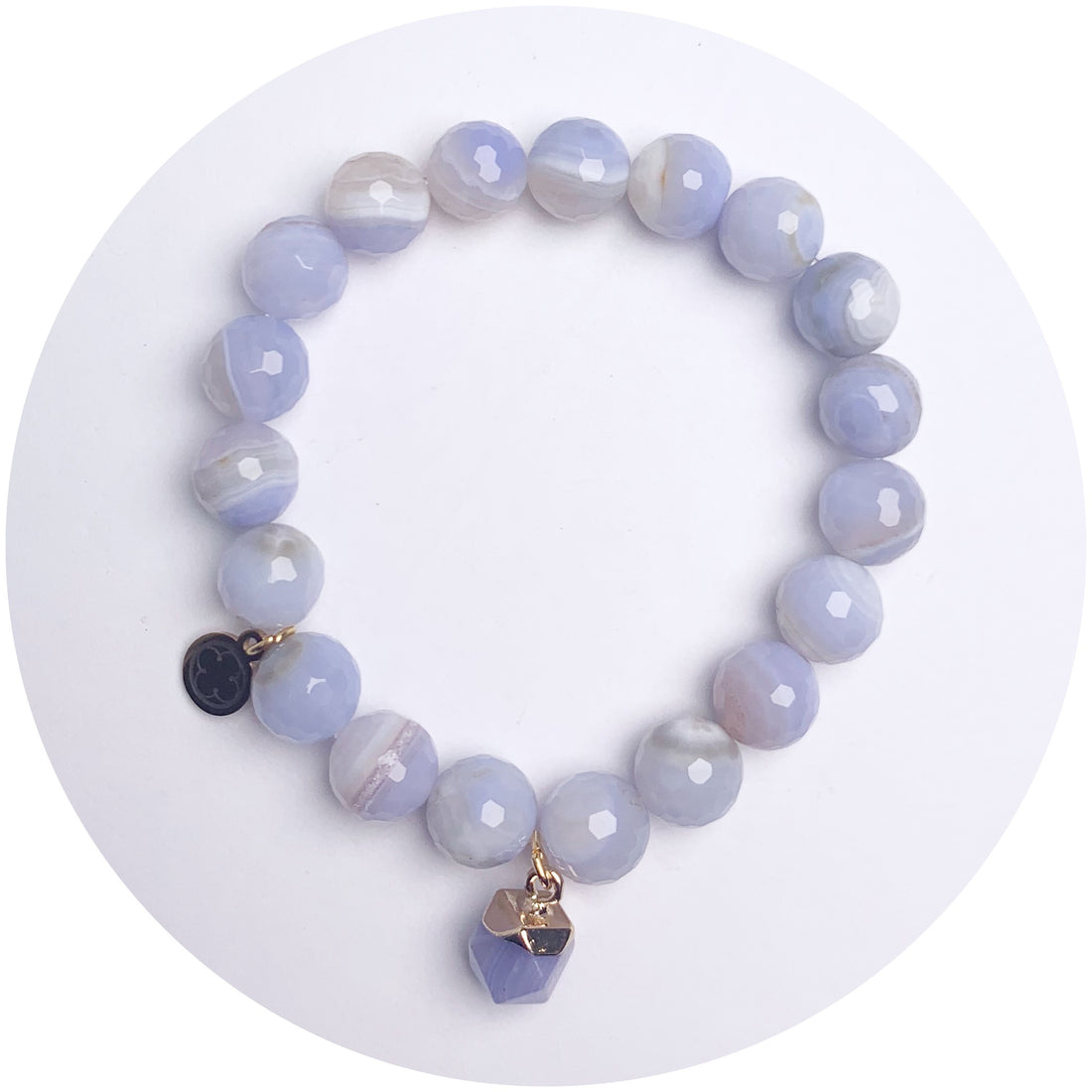 Moonshine Blue Jade with Perriwinkle Pendant