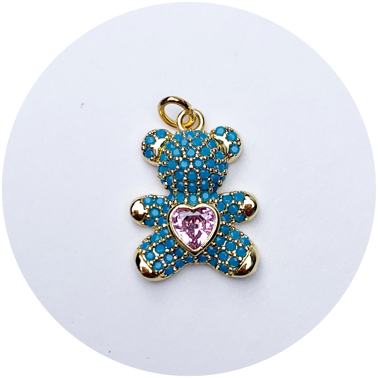 Blue Teddy Pendant