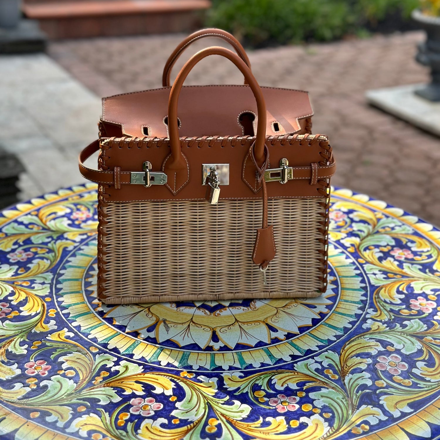 Stacey Woven Wicker Handbag