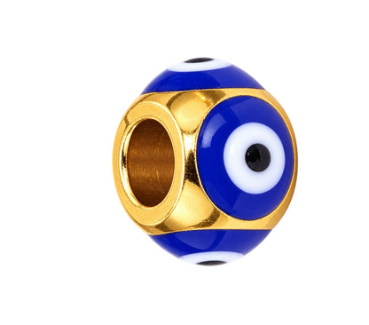 Evil Eye Blue Enamel Accent Bead