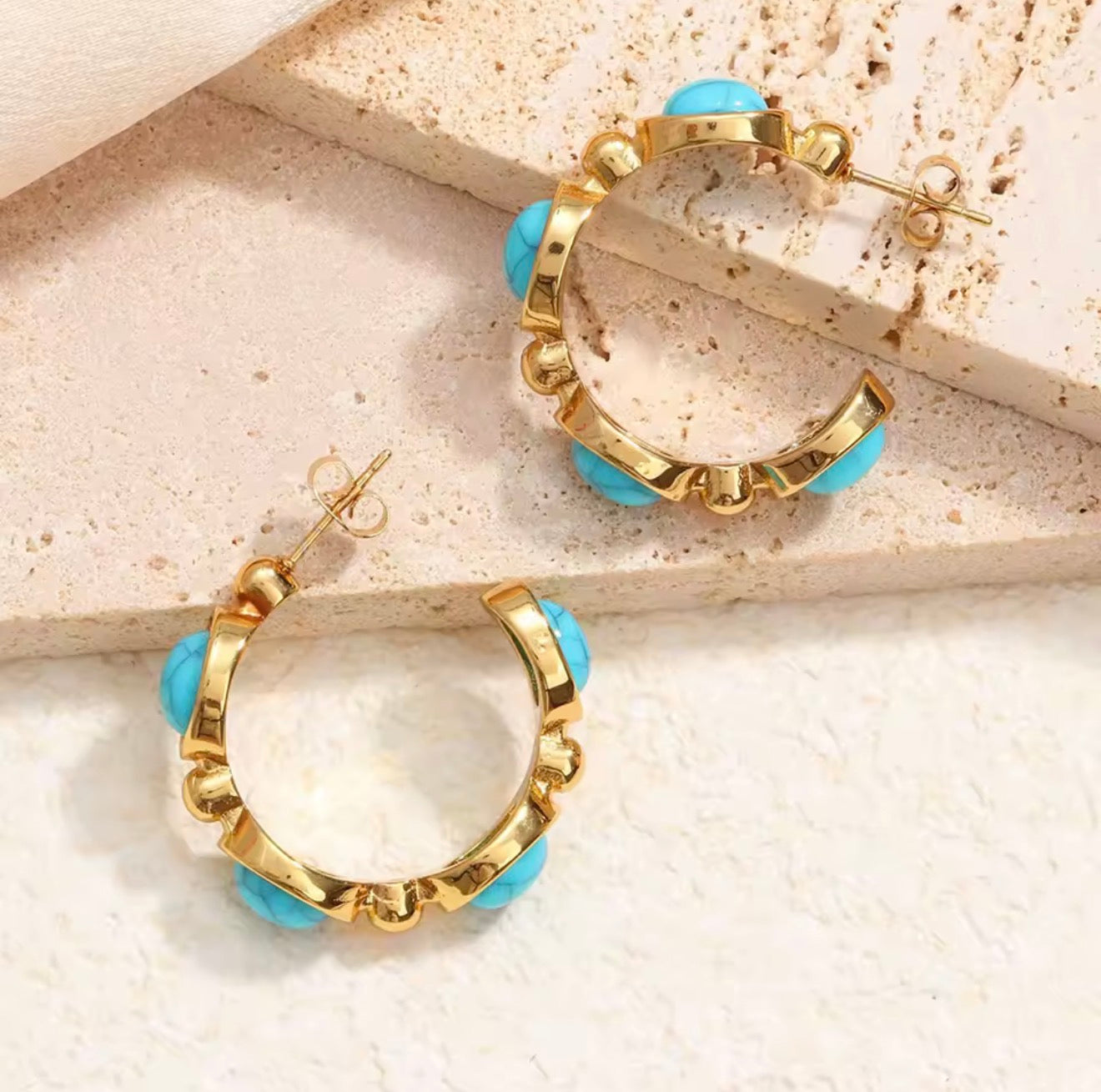 Costa Azzura Hoop Earrings - Oriana Lamarca LLC