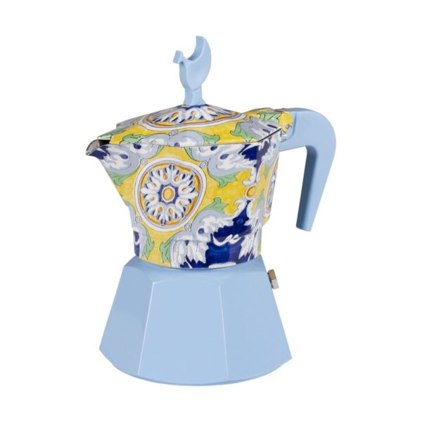 Mokavit "Taormina" Coffee Gift Box - 3 Cup Pot + 2 Sets of Cups