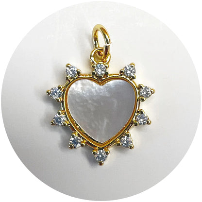 Mother of Pearl Heart Pendant