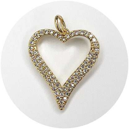 Pavé Open Heart Pendant