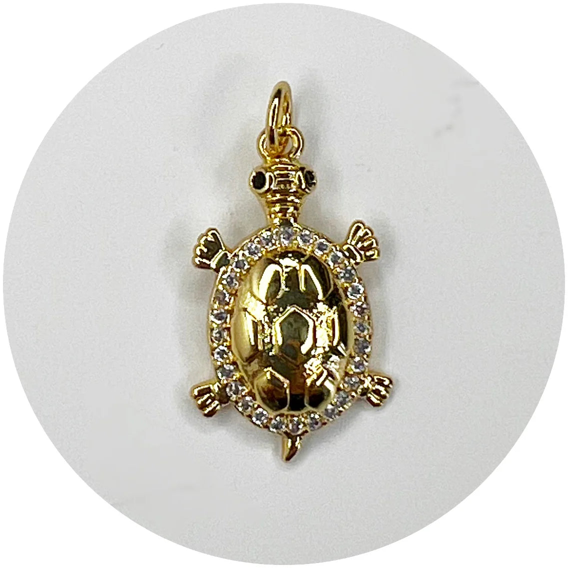 Pavé Turtle Pendant