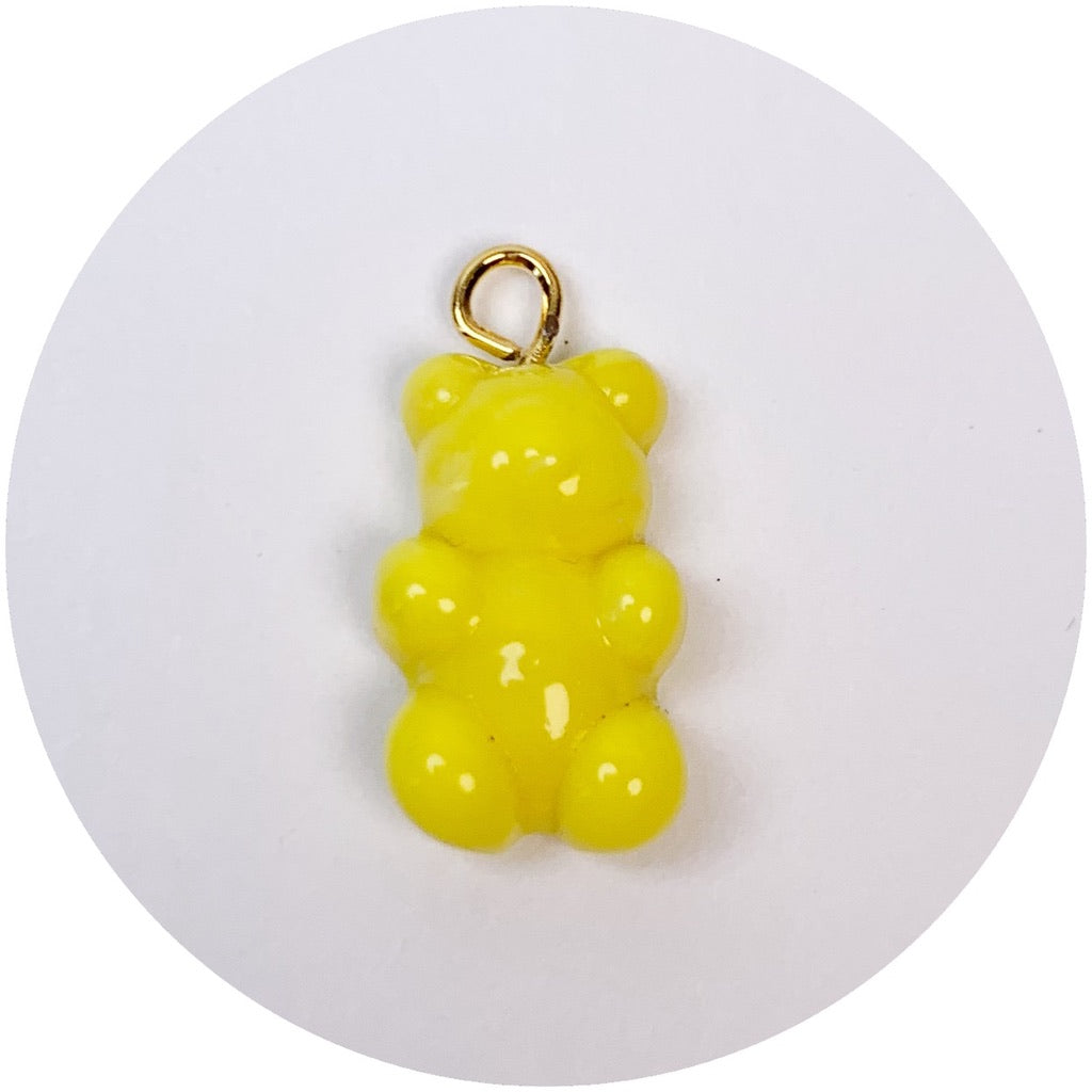 Yellow Murano Glass Gummy Bear Pendant