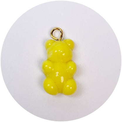 Yellow Murano Glass Gummy Bear Pendant