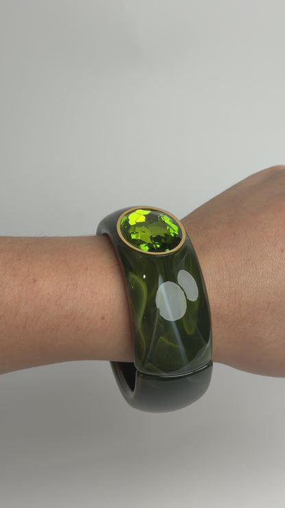 Serena Peridot Acrylic Bangle