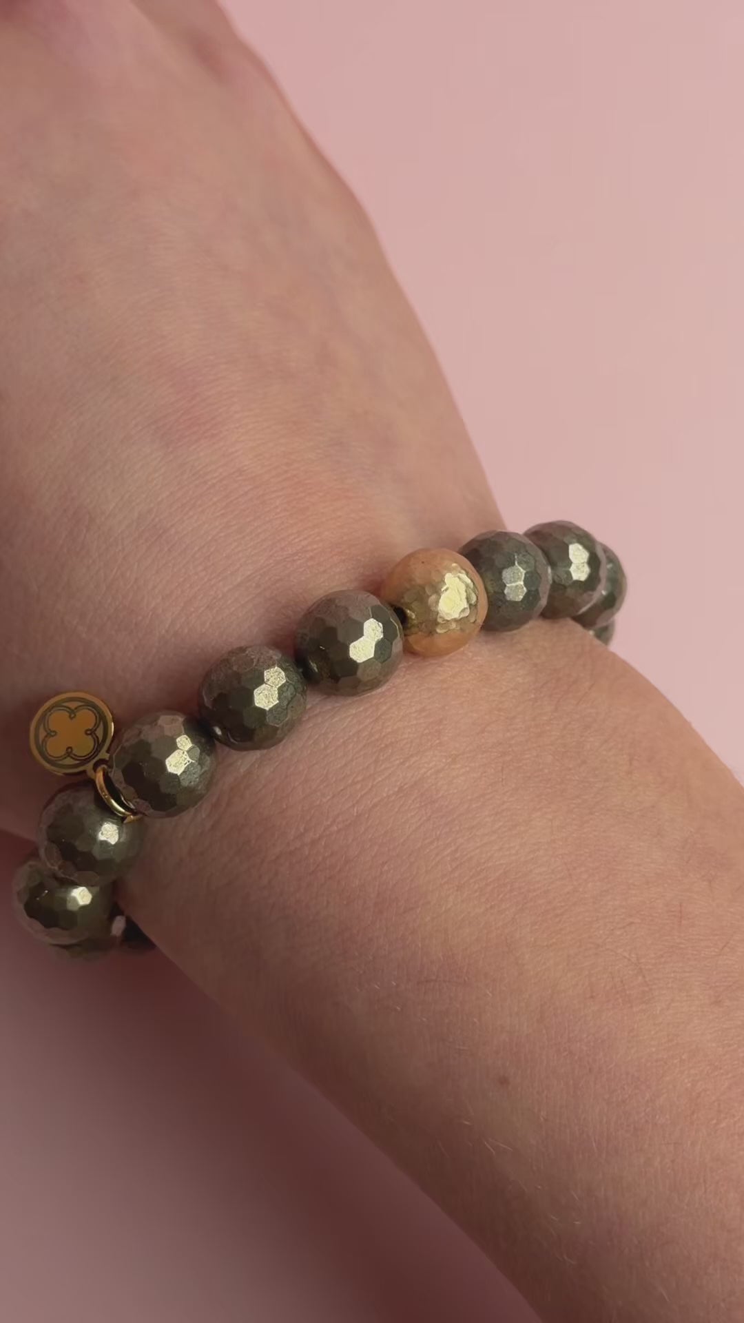 Pyrite with Hammered Gold Accent