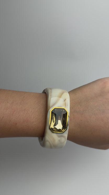 Isabella  Champagne Acrylic Bangle