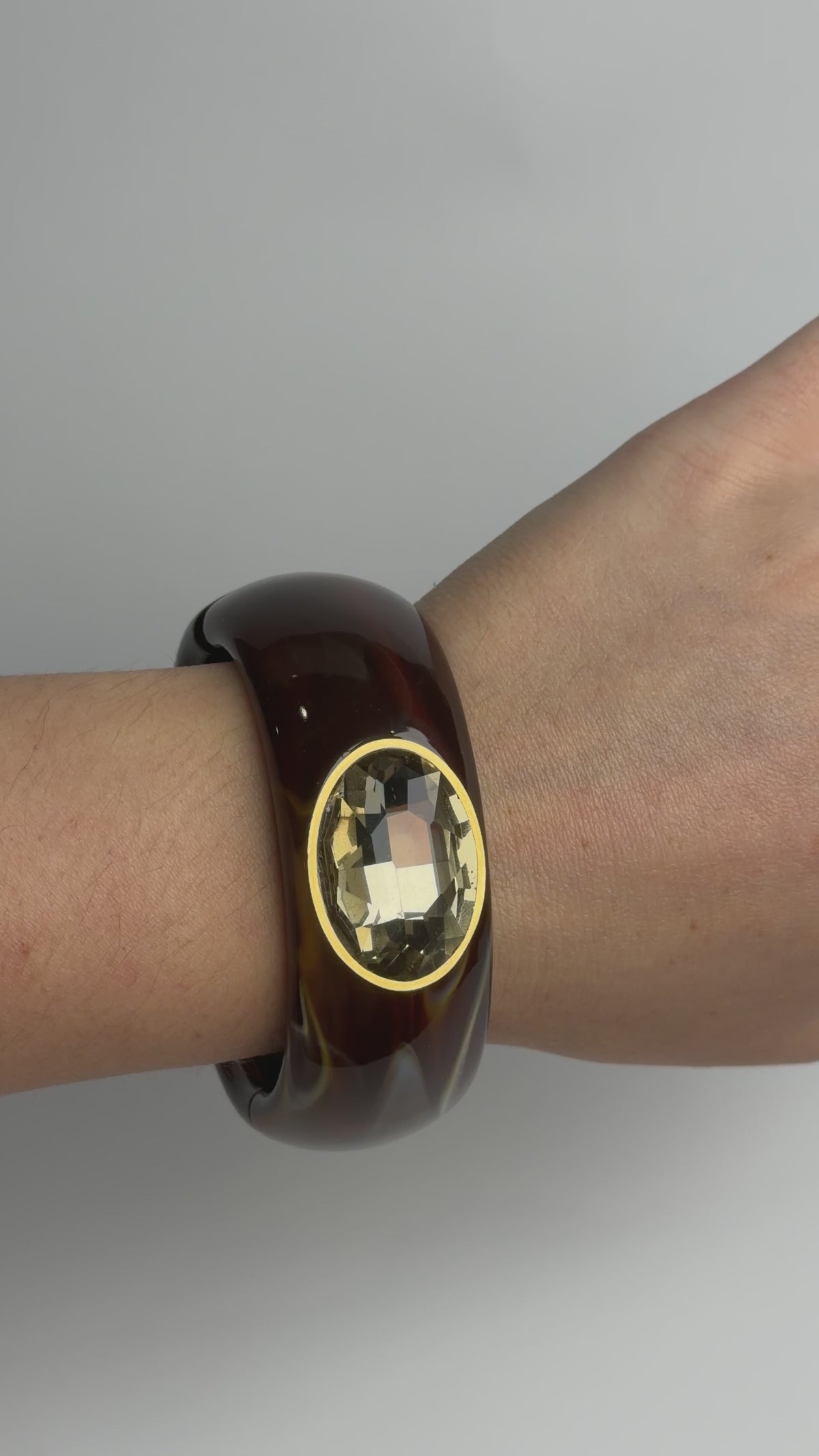 Serena Cognac Acrylic Bangle