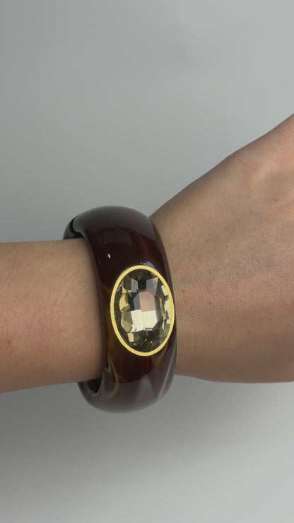 Serena Cognac Acrylic Bangle
