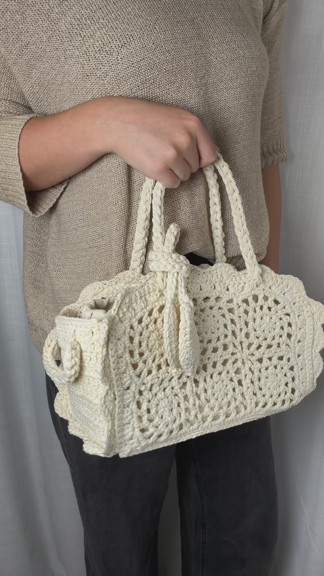 Rosetta Bianca Crochet Bag