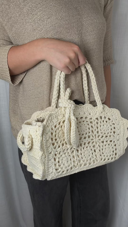 Rosetta Bianca Crochet Bag
