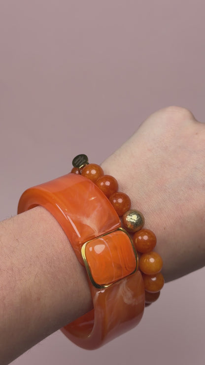 Valentina Fire Red Hinged Bangle