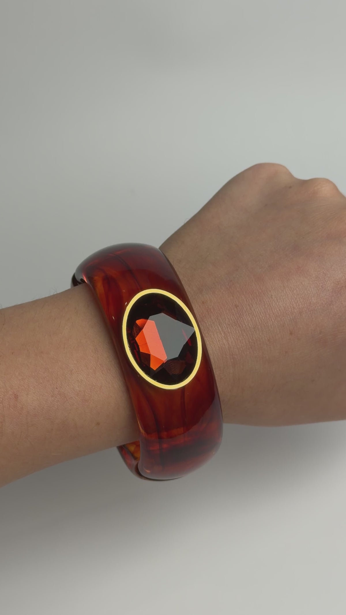 Serena Amber Acrylic Bangle