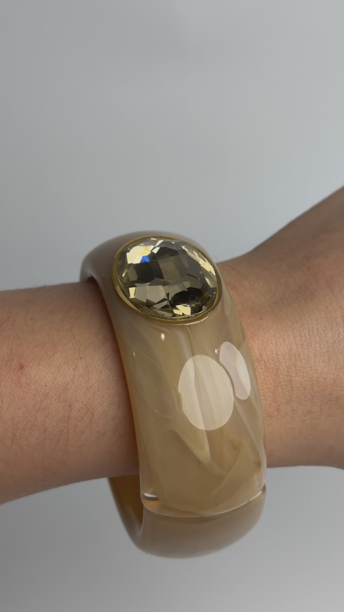 Serena Caramel Acrylic Bangle