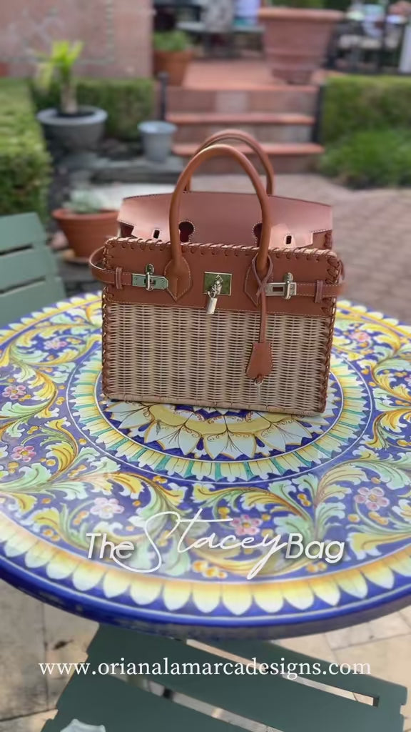 Stacey Woven Wicker Handbag