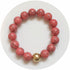 Coral Pink Howlite with Hammered Gold Accent - Oriana Lamarca LLC