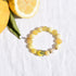 Yellow agate with Handpainted Lemon - Oriana Lamarca LLC