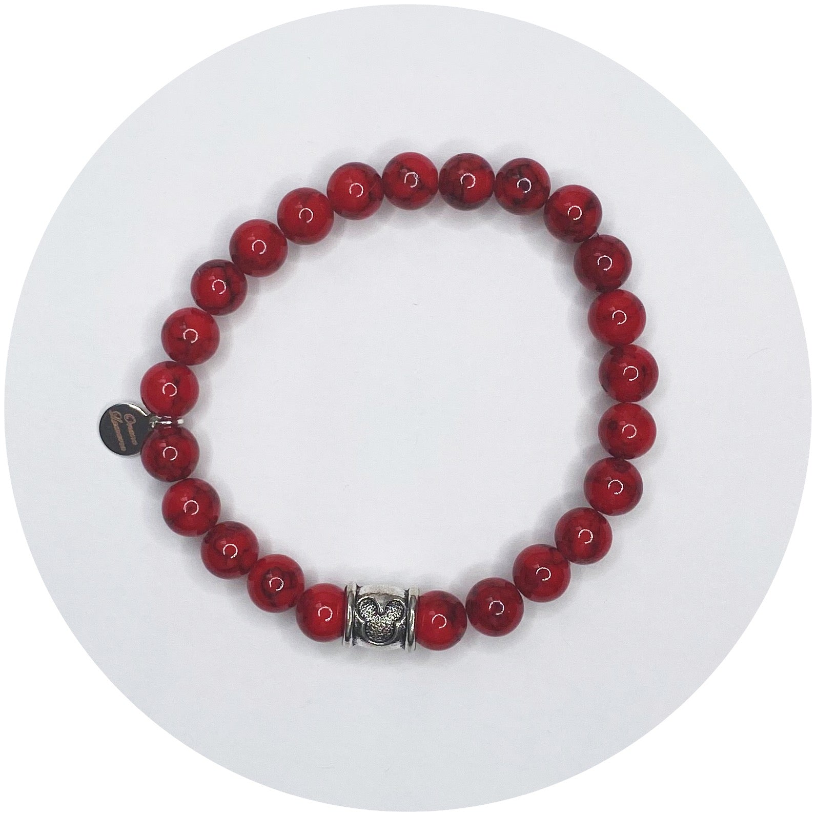 Mens Red Riverstone with Mickey Spacer