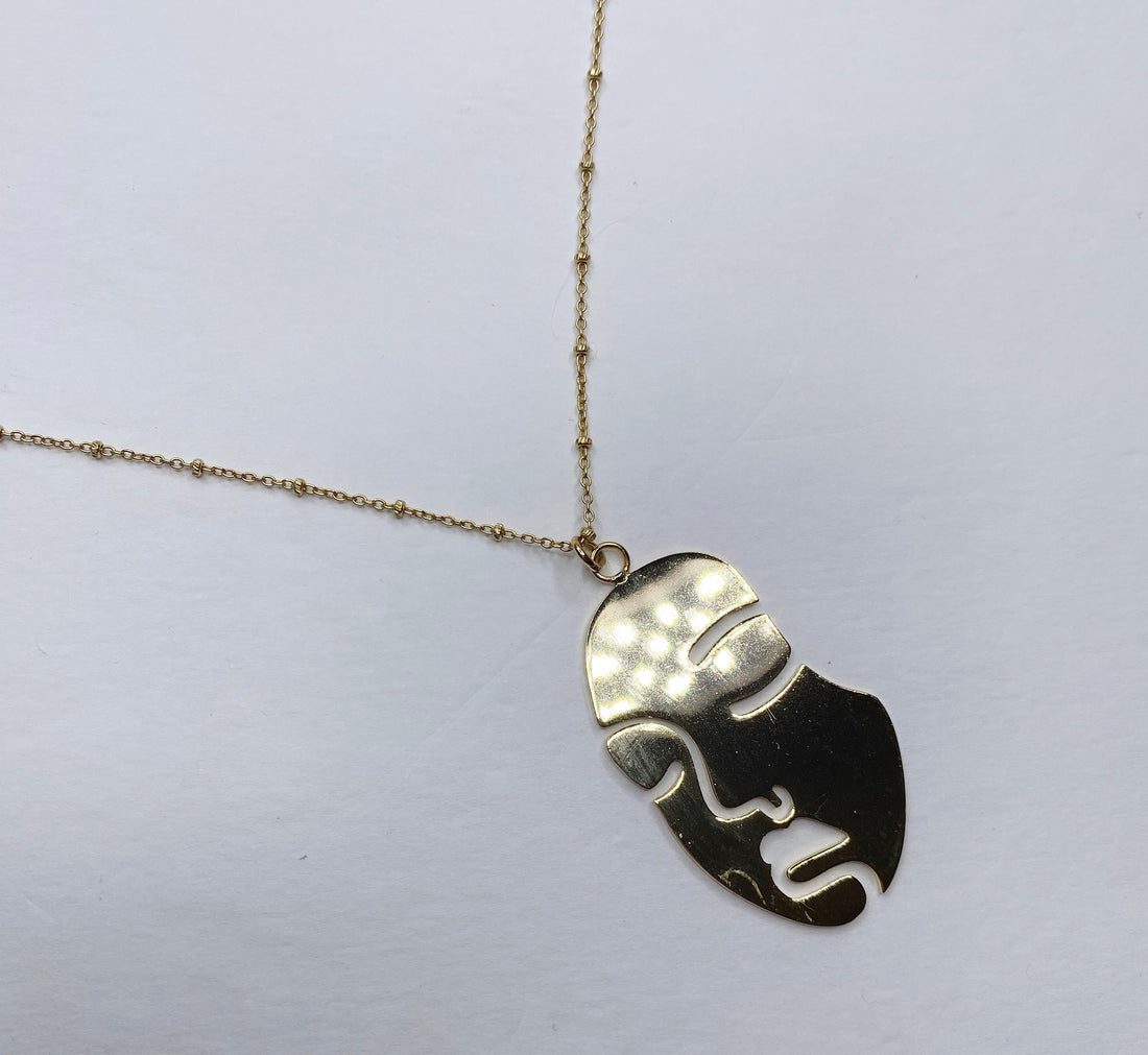 Face Silhouette Necklace